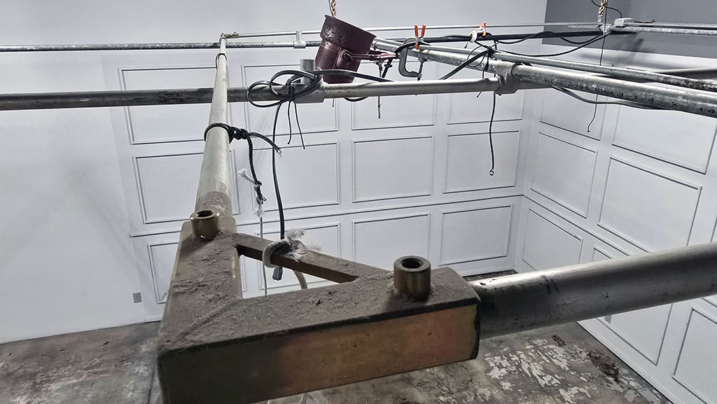 Soot from a fire in a furniture manufacturing facility